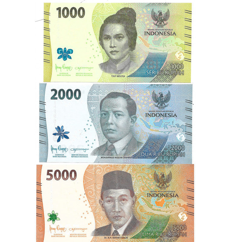 Indonesia set of 7 banknotes